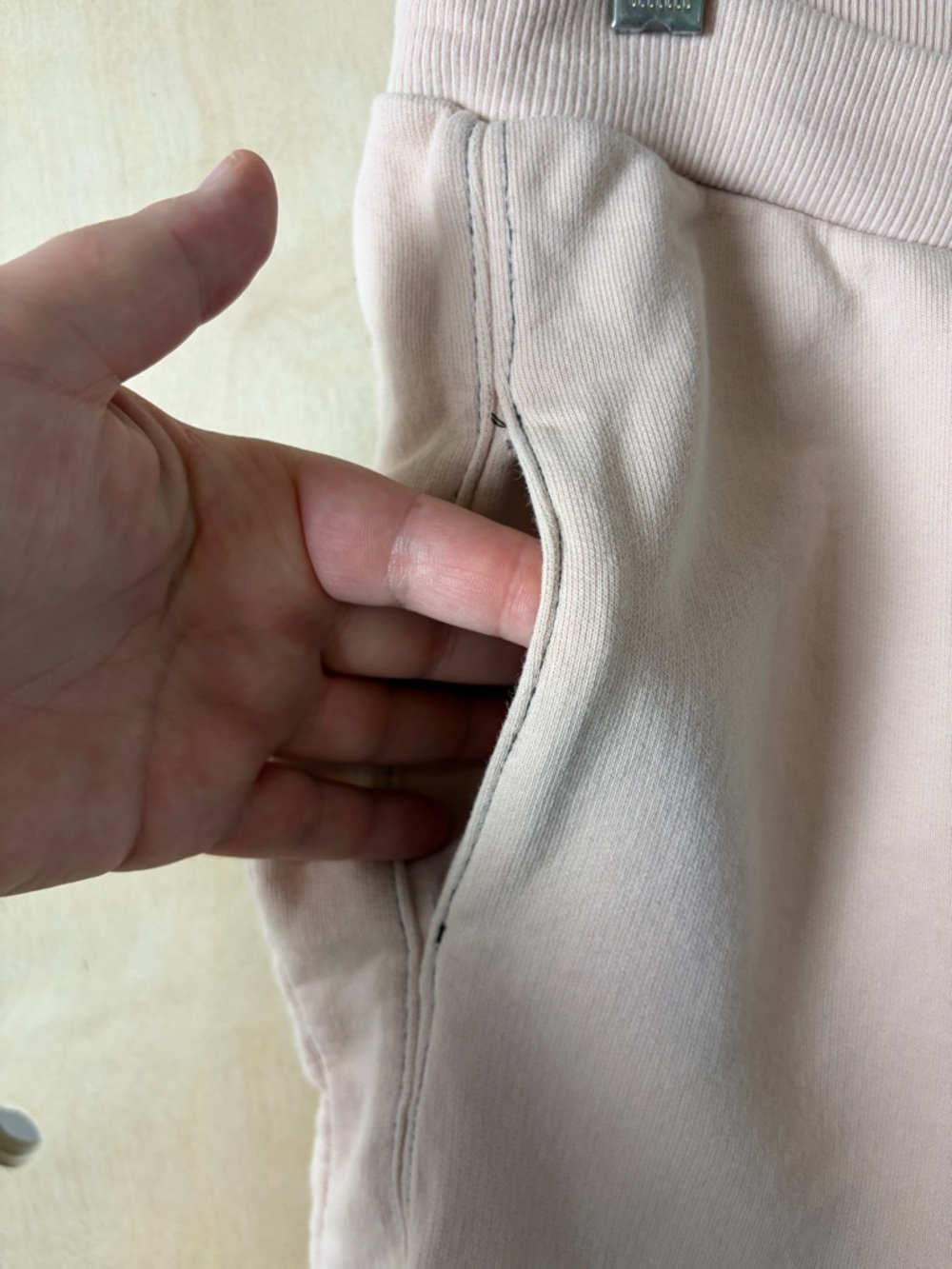 Soft Surroundings Women's Light Pink Jogger Pants Snap Button Bottom Medium - Picture 4 of 8